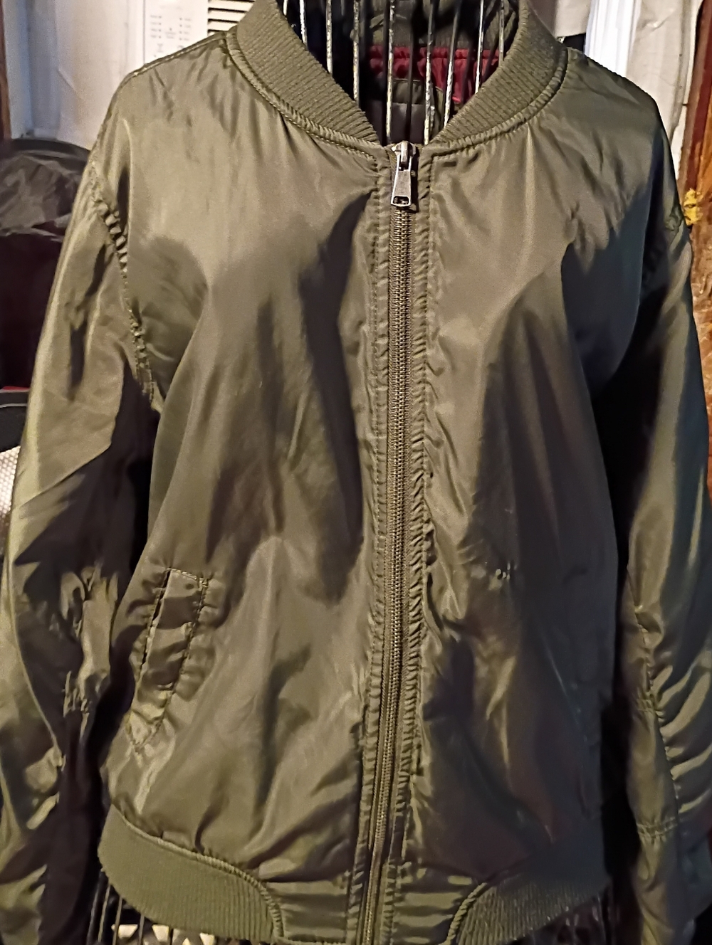 Xhilaration Olive Green Women's Bomber Jacket